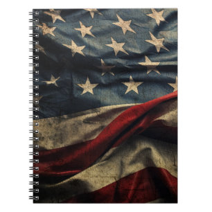 Cuaderno Bloc de notas de tela de ondulación de bandera est