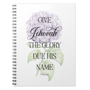 Cuaderno Bloc de notas de texto JW 2025 año con Hydrangea