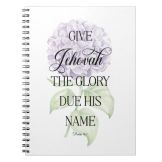 Cuaderno Bloc de notas de texto JW 2025 año con Hydrangea