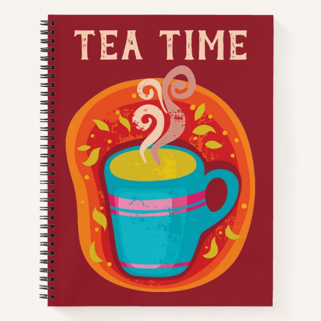 Cuaderno Bloc de notas de tiempo de té (Anverso)