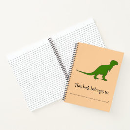 Cuaderno Bloc de notas de tiranosaurio personalizado de din