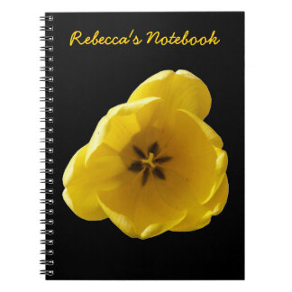 Cuaderno Bloc de notas de tulipano amarillo
