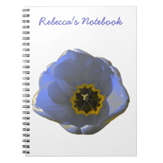 Cuaderno Bloc de notas de tulipano azul y amarillo
