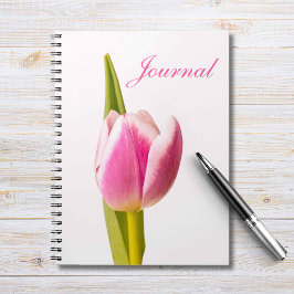 Cuaderno Bloc de notas de tulipano rosado