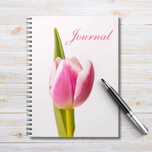 Cuaderno Bloc de notas de tulipano rosado