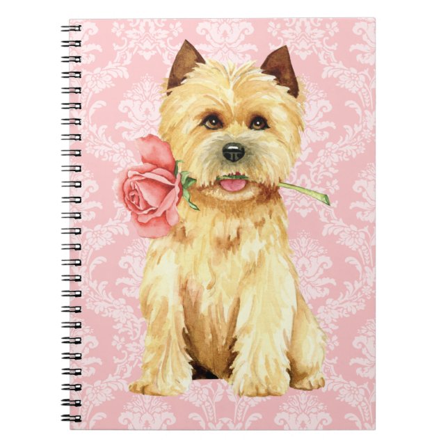 Cuaderno Bloc de notas de Valentine Rosa Cairn Terrier (Frente)