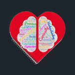 Cuaderno Bloc de notas de Valentine Science Brain TWIS<br><div class="desc">¡Envíe al que ama un mensaje de ciencia brillante de TWIS! Este cuaderno en forma de corazón aporta optimismo al mundo. Comparte amor y ciencia este El día de San Valentín.</div>
