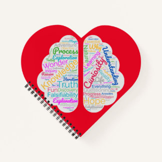 Cuaderno Bloc de notas de Valentine Science Brain TWIS