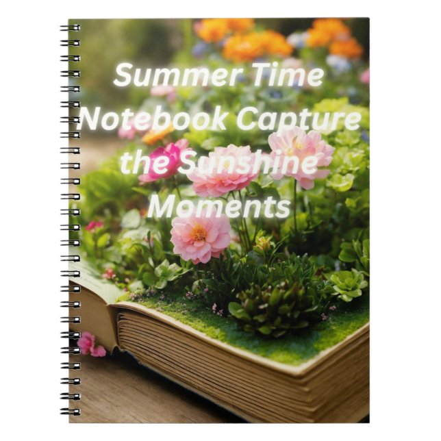 Cuaderno Bloc de notas de verano capturan los momentos del  (Frente)