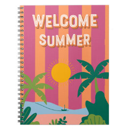 Cuaderno Bloc de notas de verano de bienvenida