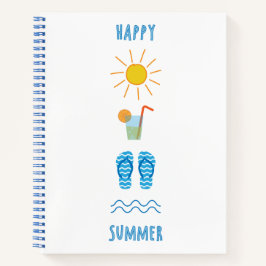 Cuaderno Bloc de notas de verano feliz