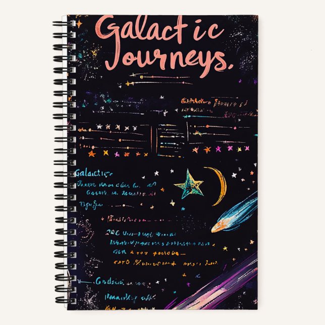 Cuaderno Bloc de notas de viaje galáctico (Anverso)
