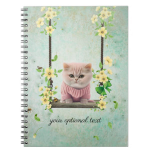 Cuaderno Bloc de notas de vino de flores de color rosa para