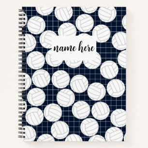 Cuaderno Bloc de notas de voleibol personalizado