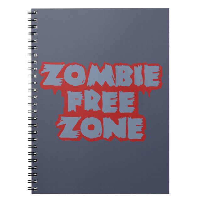 Cuaderno bloc de notas de Zombie Free Zone personalizado (Frente)