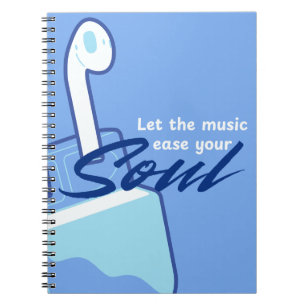 Cuaderno Bloc de notas "Deja la música tranquila tu alma"