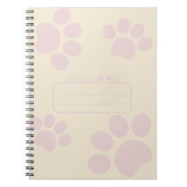 Cuaderno bloc de notas del diario de pastas de gato