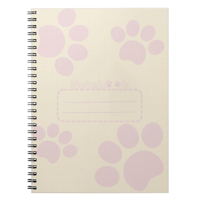 Cuaderno bloc de notas del diario de pastas de gato (Frente)