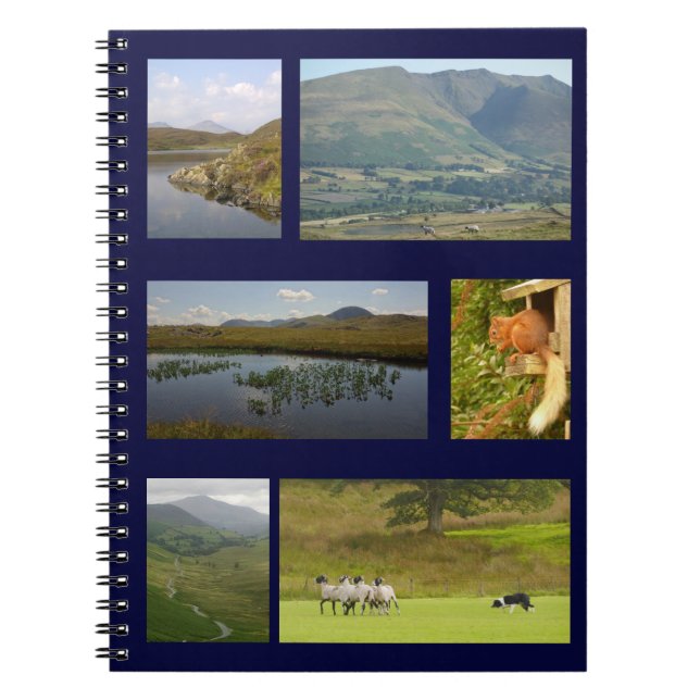 Cuaderno Bloc de notas del distrito del lago inglés (Frente)