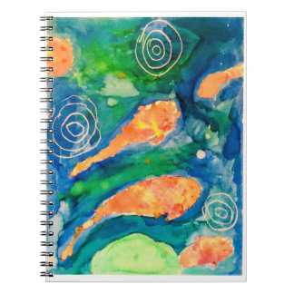 Cuaderno bloc de notas del estanque de Koi