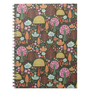 Cuaderno bloc de notas del jardín de Woodland