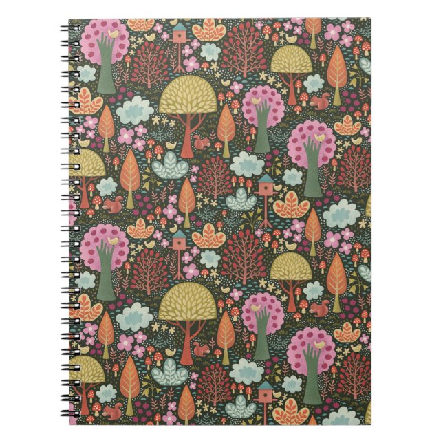 Cuaderno bloc de notas del jardín de Woodland (Frente)