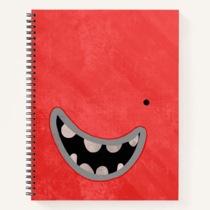 Cuaderno bloc de notas del monstruo rojo