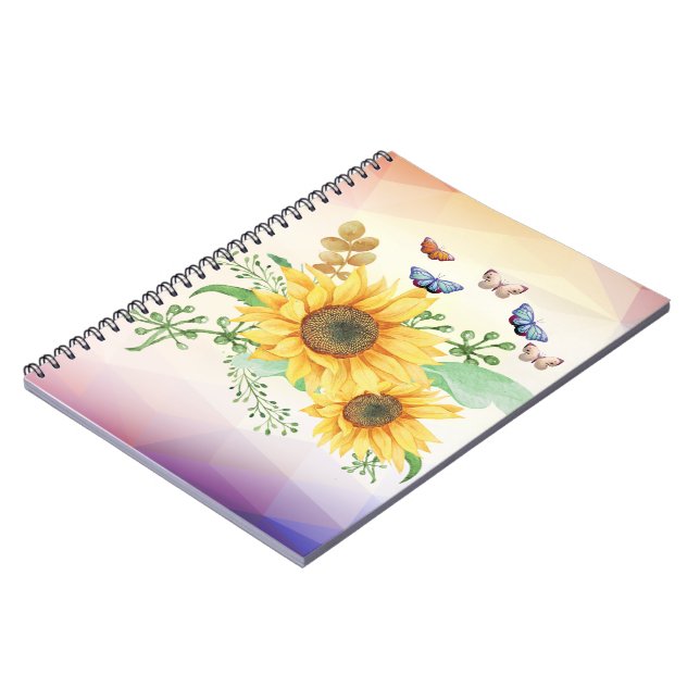 Cuaderno bloc de notas del muelle de girasol (Lado Izquierdo)