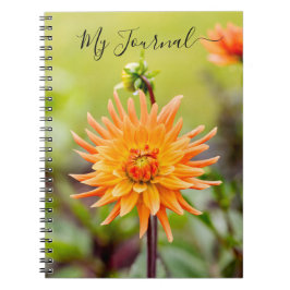 Cuaderno Bloc de notas del naranja Dahlia Journal