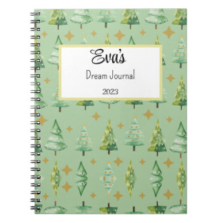 Cuaderno bloc de notas del patrón de árbol de Navidad