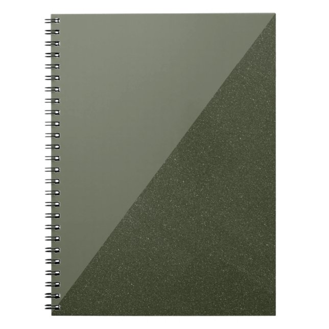 Cuaderno Bloc de notas Diagonal Moss Green Personalizado (Frente)