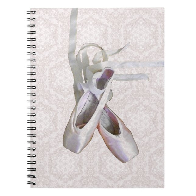 Cuaderno Bloc de notas/diario de espiral de ballet y encaje (Frente)