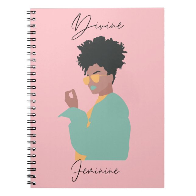 Cuaderno Bloc de notas divino de espiral femenina (Frente)