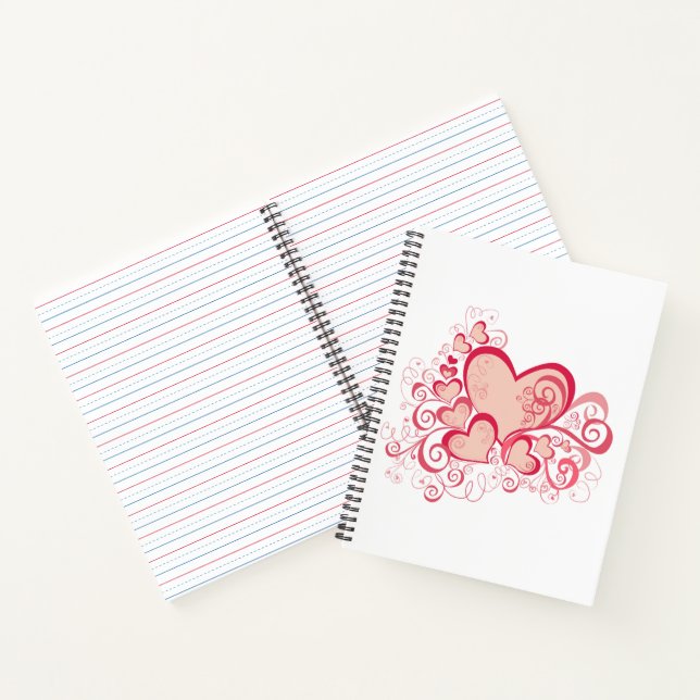 Cuaderno bloc de notas el día de San Valentín (Interior)
