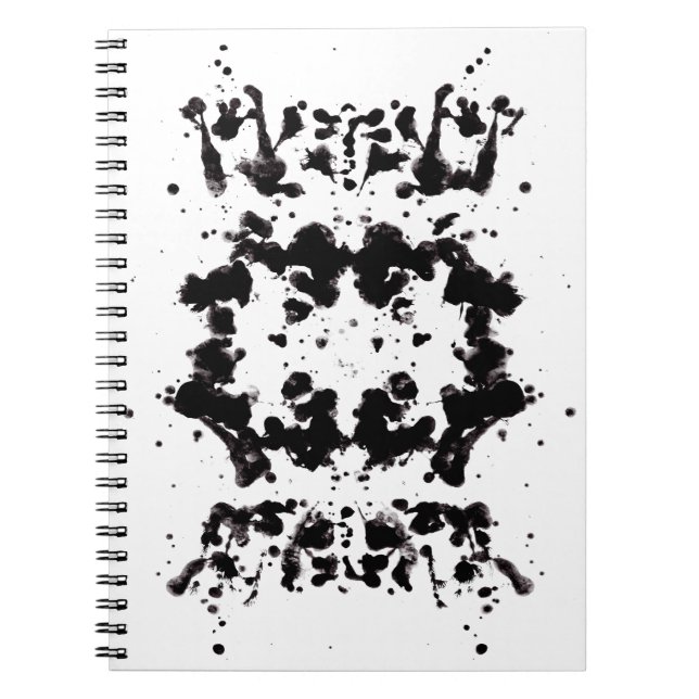 Cuaderno Bloc de notas en blanco y negro (Frente)