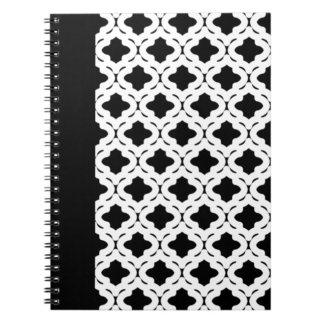 Cuaderno Bloc de notas en blanco y negro (Frente)