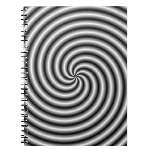 Cuaderno Bloc de notas en blanco y negro (Frente)