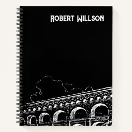 Cuaderno Bloc de notas en blanco y negro moderno