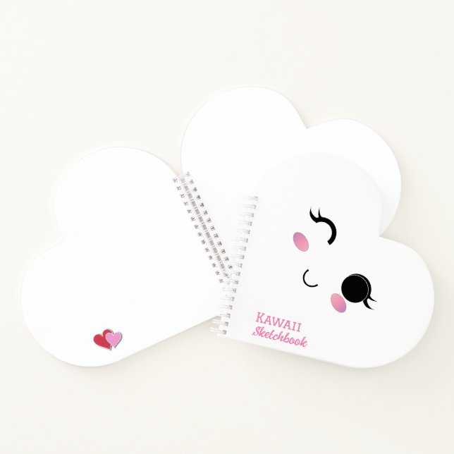 Cuaderno Bloc de notas en Chica de Kawaii (Interior)