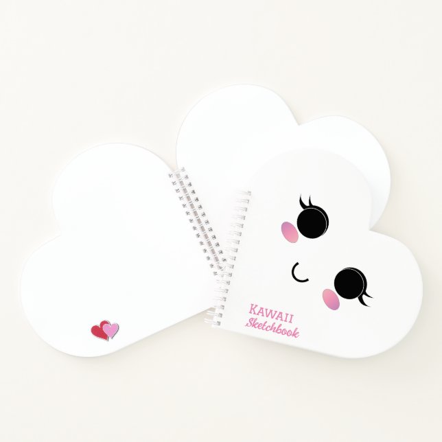 Cuaderno Bloc de notas en Chica de Kawaii (Interior)