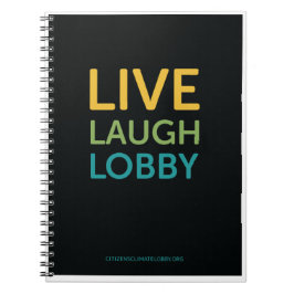 Cuaderno Bloc de notas en el vestíbulo de Live Laugh - Negr