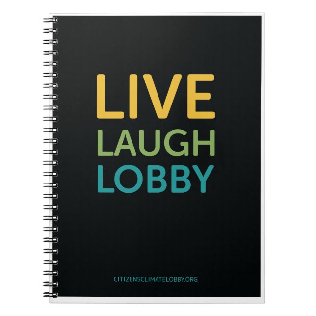 Cuaderno Bloc de notas en el vestíbulo de Live Laugh - Negr (Frente)