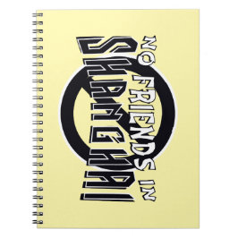 Cuaderno Bloc de notas en espiral amarillo "Sin amigos en S