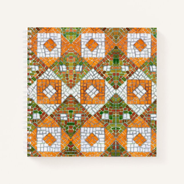 Cuaderno Bloc de notas en espiral AUTUMN MOSAIC 8.5x8.5 (Anverso)