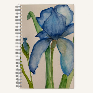Cuaderno Bloc de notas en espiral azul de Iris