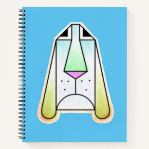 Cuaderno Bloc de notas en espiral azul personalizado Droopy