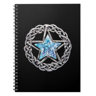 Cuaderno Bloc de notas en espiral con estrella de cristal