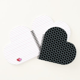 Cuaderno Bloc de notas en espiral con forma de corazón de f