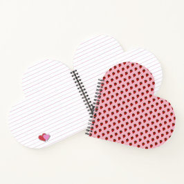 Cuaderno Bloc de notas en espiral con forma de corazón pers
