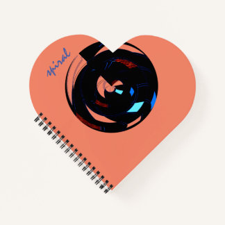 Cuaderno Bloc de notas en espiral con forma de corazón pers